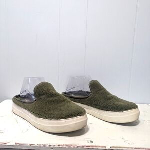 Dolce Vita Rush Slip-On Shoes Women’s Size‎ 8 Olive Green Fleece Sherpa Mule